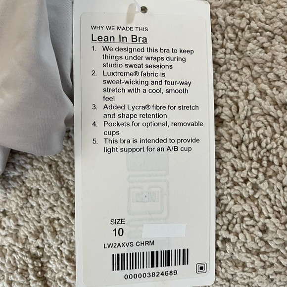 Lululemon Lean In Bra, size 10 - Picture 3 of 3